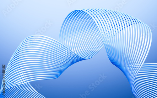 Fototapeta Naklejka Na Ścianę i Meble -  Abstract metal curve background, 3d rendering.