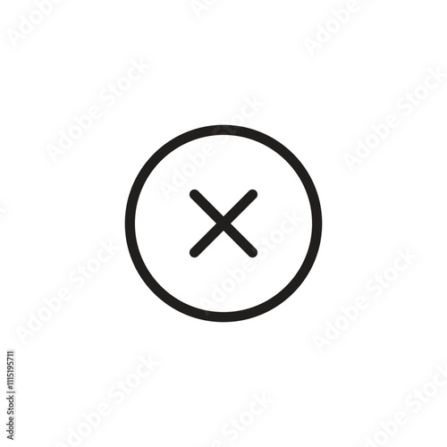 cross mark icon. Vector illustration	