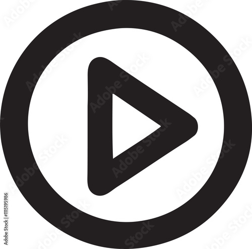 Free Download media play button icon symbol silhouette vector design - GFXLoad