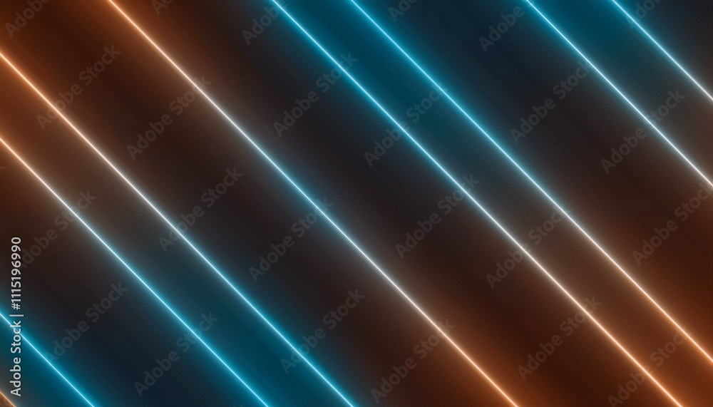 Abstract Diagonal Neon Lines Background Blue Orange Glowing Stripes Abstract Diagonal Neon Lines Background Blue Orange Glowing Stripes