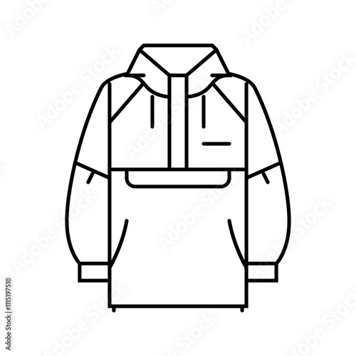 windbreakers streetwear cloth fashion line icon vector. windbreakers streetwear cloth fashion sign. isolated contour symbol black illustration