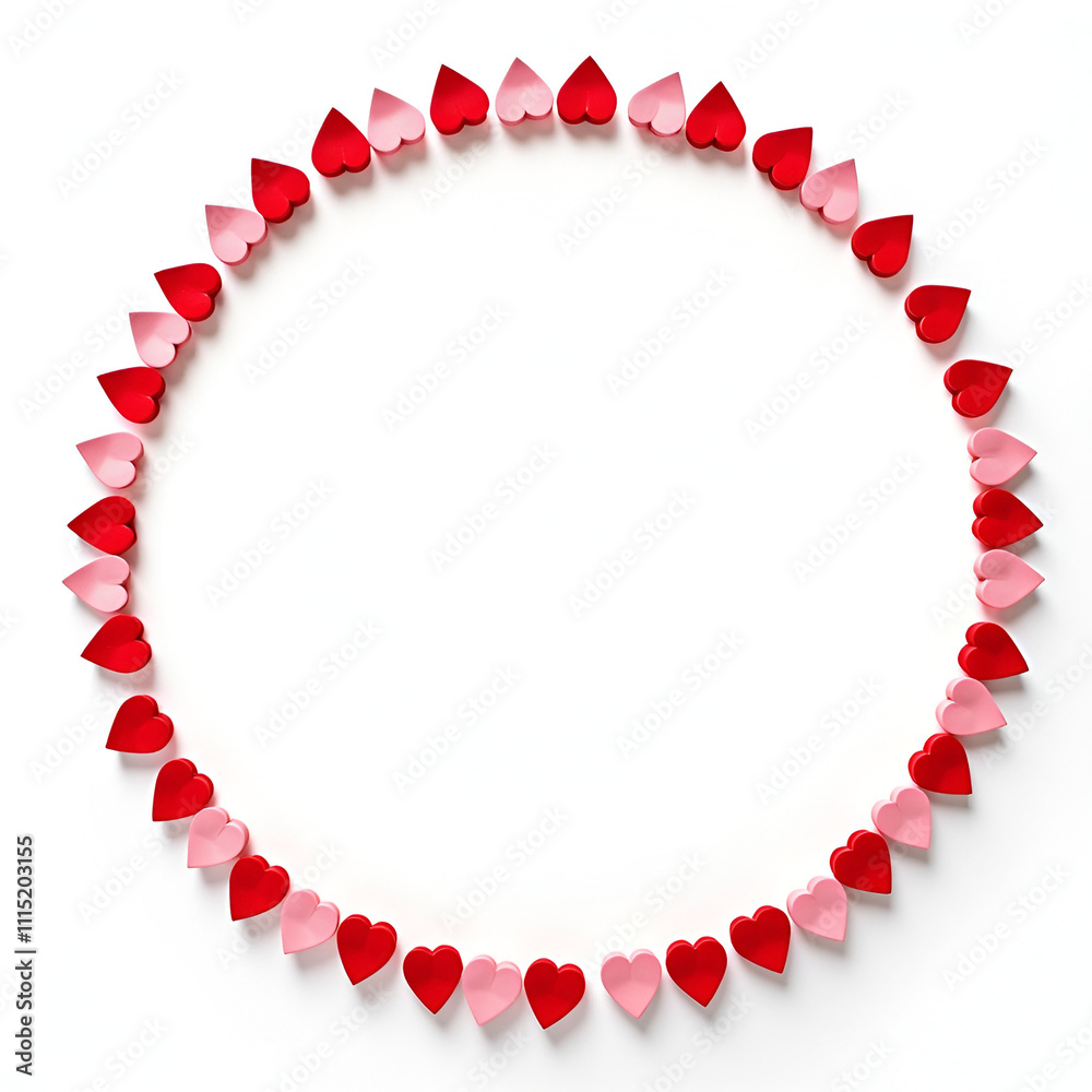 Obraz premium Valentine circle border