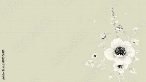 Elegant White Floral Wallpaper for Modern Home Decor, Adding Grace and Serenity to Your Space