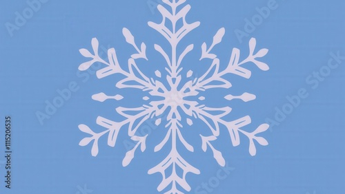 Elegant Snowflake Design Perfect for Winter Decorations, Greeting Cards, and Holiday Crafts