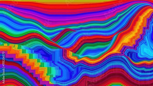 Vibrant Abstract Art: Mesmerizing Colorful Waves for Wall Decor, Digital Art, and Creative Inspiration