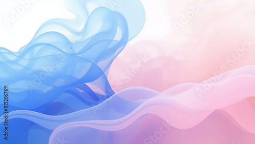 Elegant Abstract Blue and Pink Fluid Waves Background for Modern Web Design, Social Media, and Digital Art