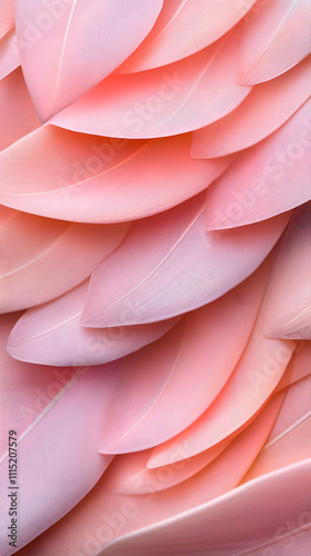 Elegant feather patterns abstract art soft pink tones digital design close-up beauty in nature inspired by feathers