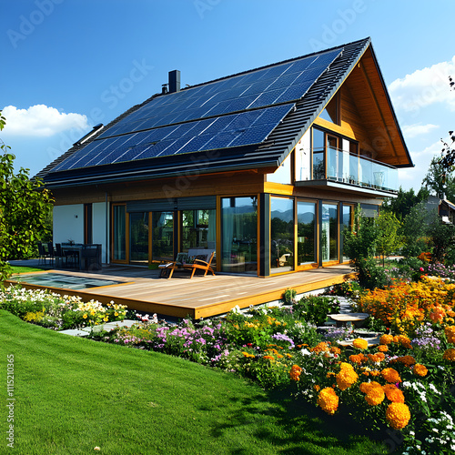 Modern Solar House  Eco Friendly Home  Sustainable Architecture photo