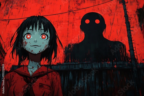 Japanese girl anime . anime picture . angry anime girl . angry girl
