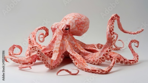 Whimsical Octopus Magic. Vibrant marine life in an artistic interpretation photo