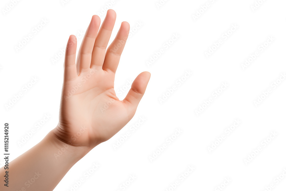 Man hand showing no sign isolated on transparent background. Generative ai Man hand showing no sign isolated on transparent background. Generative ai