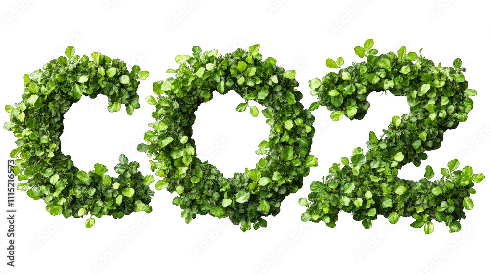 Lush green leafy letter CO2, a natural alphabet for ecoconscious designs and natureinspired projects Lush green leafy letter CO2, a natural alphabet for ecoconscious designs and natureinspired projects
