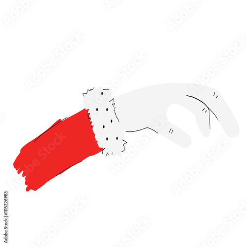 Illustration of Santa's Hand Gesturing