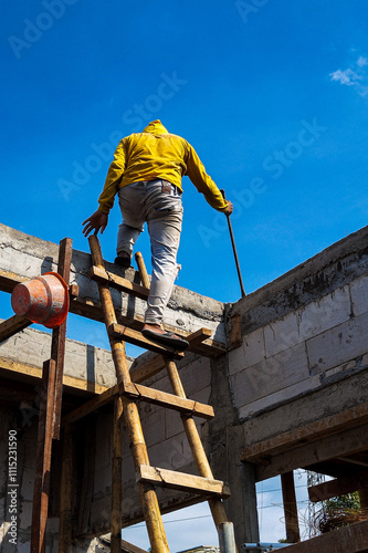 construction worker on a roof