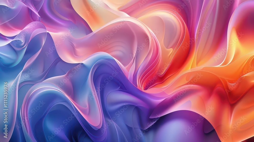 Fototapeta premium Chromatic Fusion. Vibrant color and intricate patterns merging in a fluid artwork concept