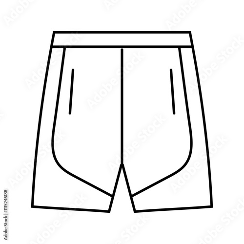 athletic short clothing line icon vector. athletic short clothing sign. isolated contour symbol black illustration
