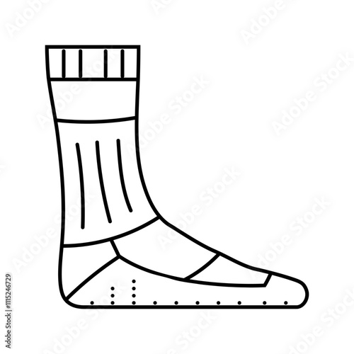 athletic socks clothing line icon vector. athletic socks clothing sign. isolated contour symbol black illustration