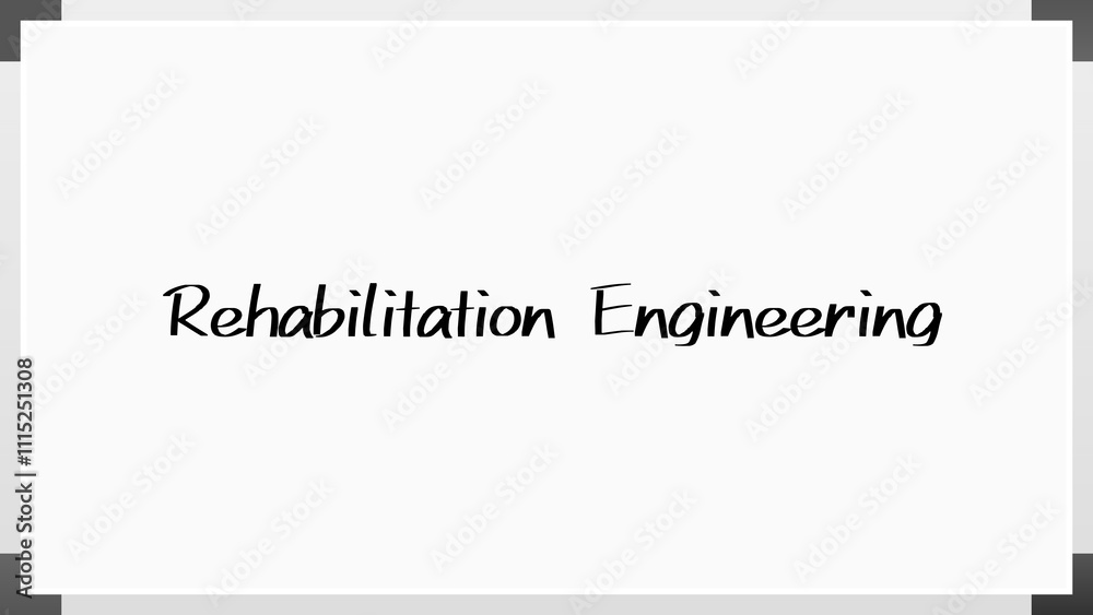 Rehabilitation Engineering のホワイトボード風イラスト Rehabilitation Engineering のホワイトボード風イラスト