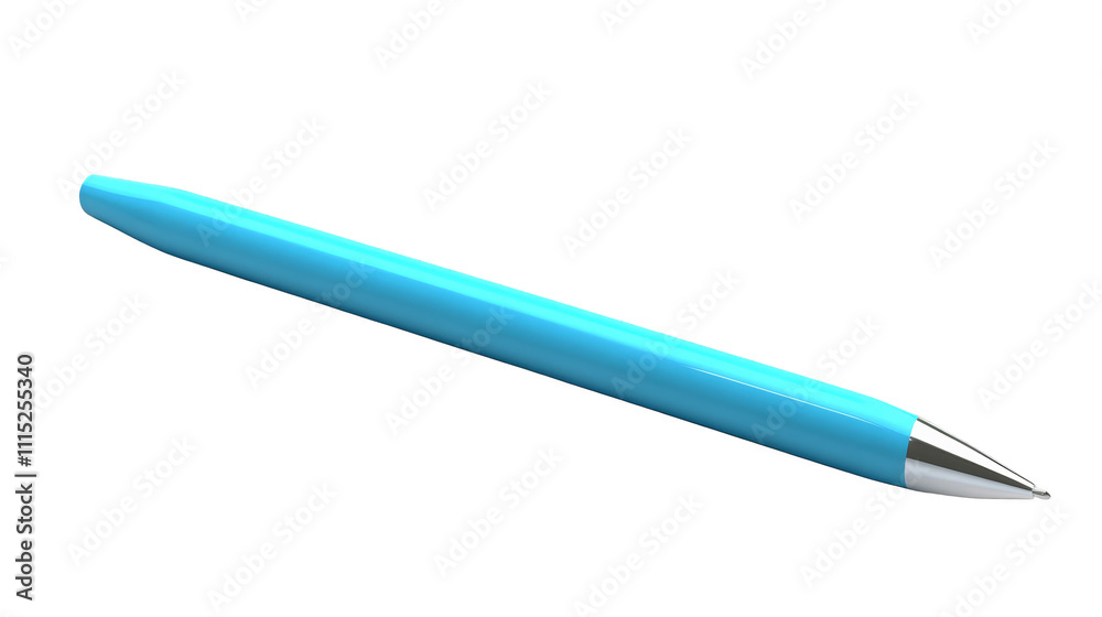 Vibrant contrast, blue pen on white background modern simplicity in office stationery Vibrant contrast, blue pen on white background modern simplicity in office stationery