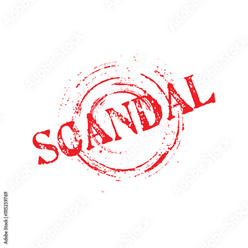 scandal sign on white background