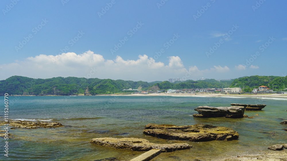 Φωτογραφία 日本の海の風景【千葉県勝浦市】鵜原海岸・鵜原海水浴場