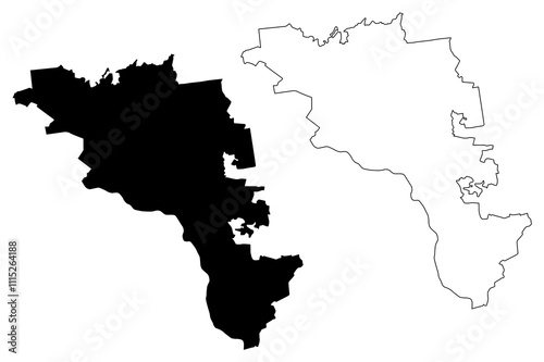 Ozolnieki Municipality (Republic of Latvia, Administrative divisions of Latvia, Municipalities and their territorial units) map vector illustration, scribble sketch Ozolnieki map