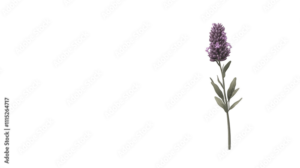 Obraz premium Striking contrast, a single purple flower blooms on vibrant dark background