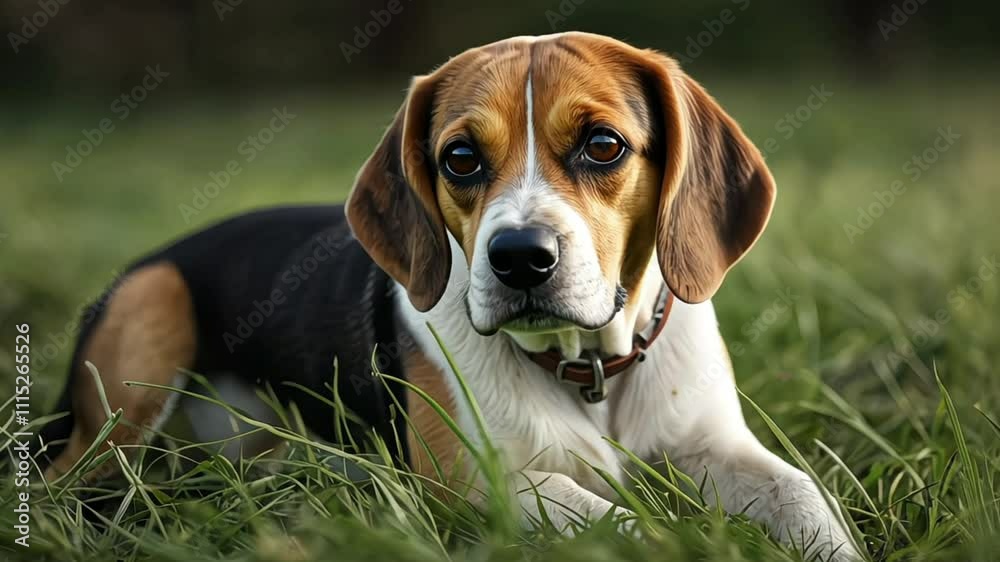 dog sitting on a lush green grass field dog sitting on a lush green grass field
