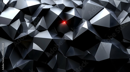 Abstract Dark Polygonal For...