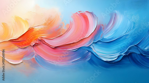 Vibrant Hues: Abstract Wave...