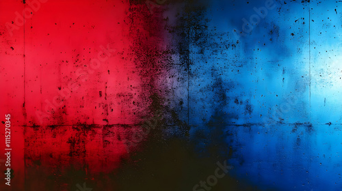 Red and Blue Concrete Wall ...