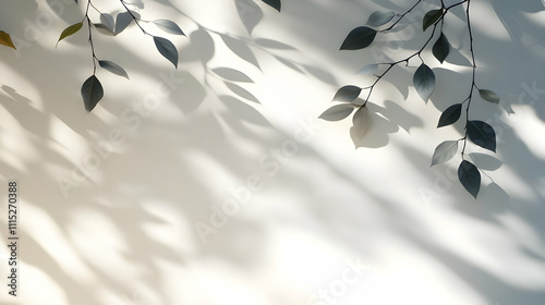 Leaves Cast Shadows on Wall...