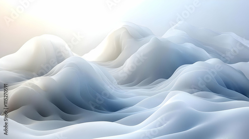 Abstract Waves: Serene Blue...