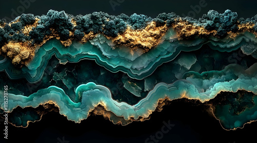 Stunning Teal & Gold Agate:...