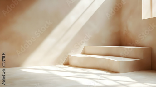 Beige Minimalist 3D Rendere...