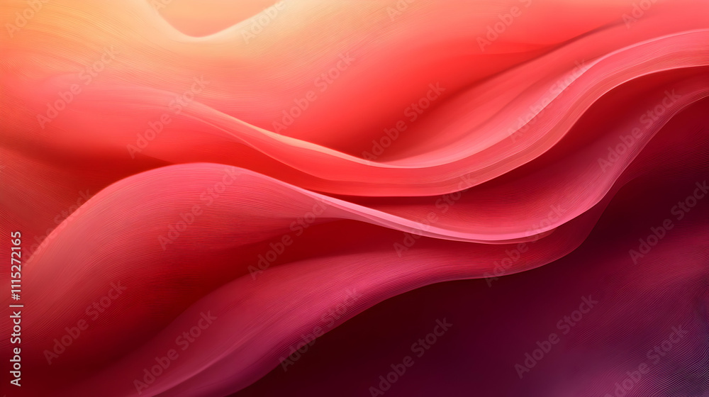 Obraz premium Abstract Red Wave Background Illustration