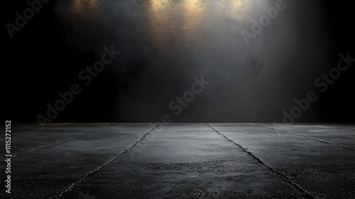 Dark Concrete Room: Dramati...