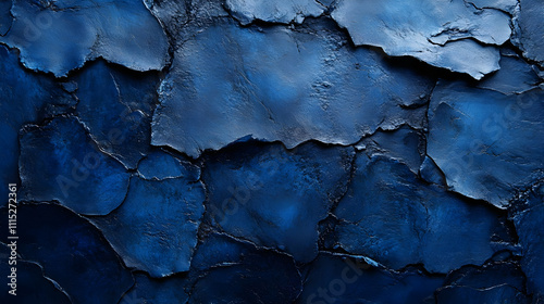 Deep Blue Cracked Texture: ...