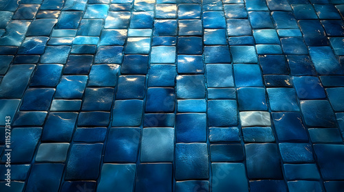 Blue Cobblestone Pavement: ...