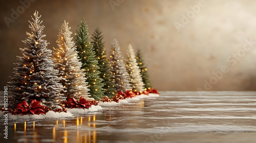 Frosted Christmas Trees wit...