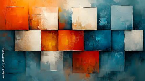 Abstract Painting with Blue...