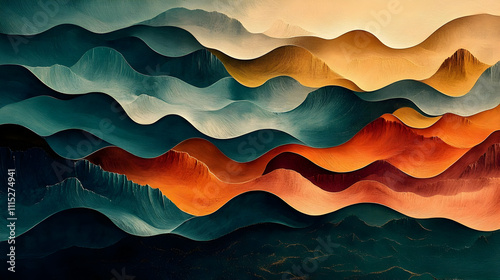 Abstract Rolling Hills:  La...