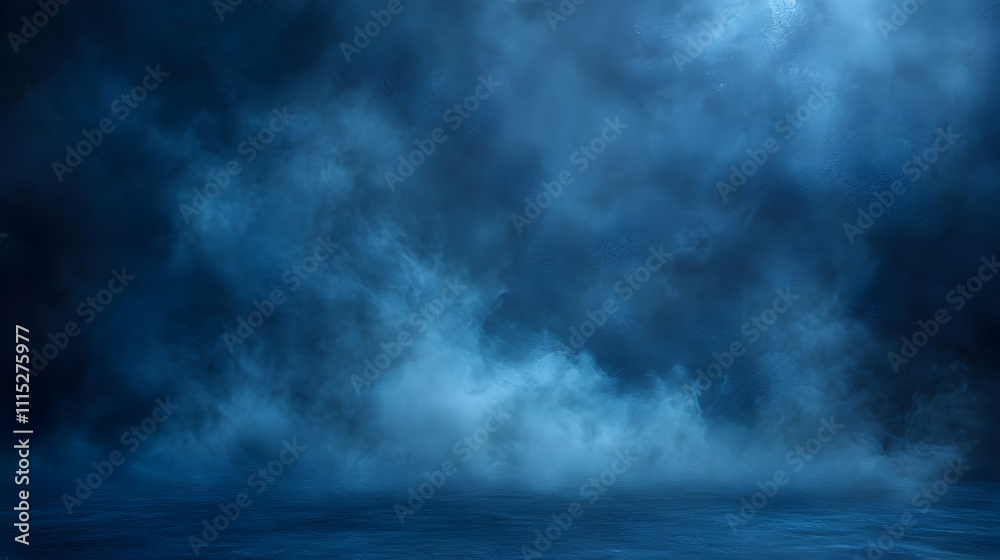 Fototapeta premium Abstract Blue Smoke Background Illustration