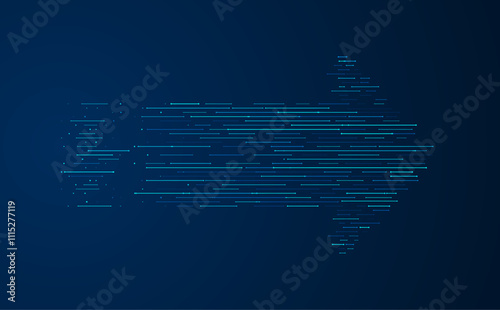 Abstract arrow direction. Technology background