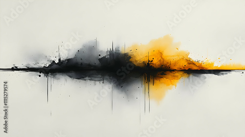Abstract Art: Black and Gol...