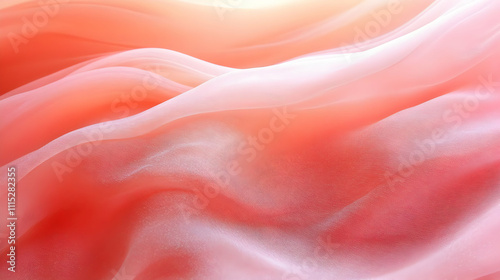 Soft Peach Fabric Drapes Ge...