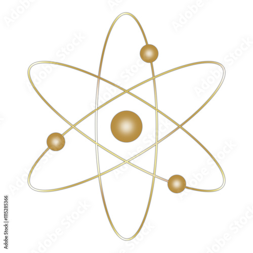 Atom Symbol Isolated on White