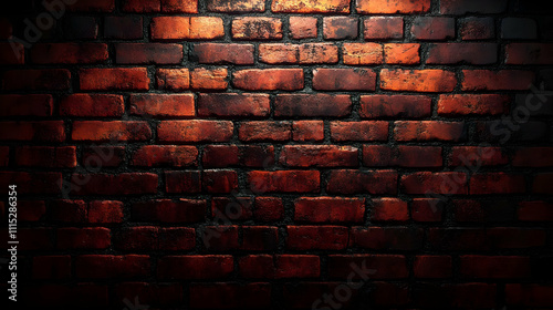 Dark Red Brick Wall Texture...