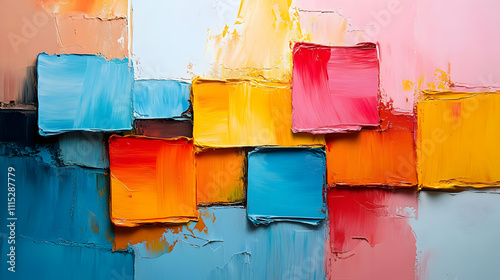 Vibrant Abstract Oil Painti...