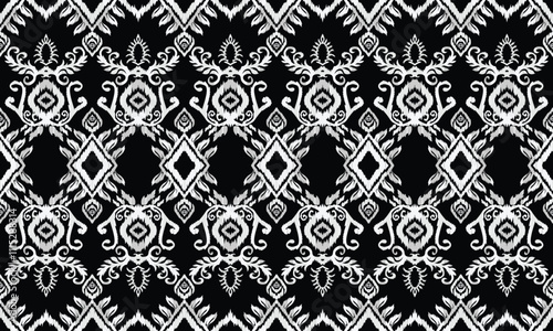 Wallpaper Mural Geometric ethnic flower pattern for background,fabric,wrapping,clothing,wallpaper,Batik,carpet,embroidery style. Torontodigital.ca